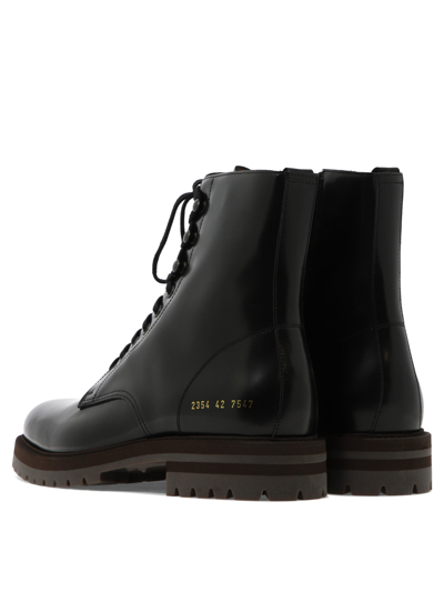 Shop Common Projects "combat Boot" Boots In Black