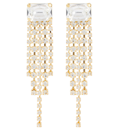 Shop Magda Butrym Crystal-embellished Drop Earrings In Gold