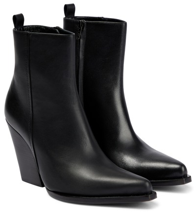 Shop Magda Butrym Leather Ankle Boots In Black
