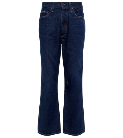 Shop Agolde Pinch Waist High-rise Straight Jeans In Radio