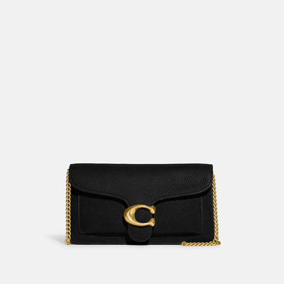 Coach Chain Strap Textured Shoulder Bag In Black