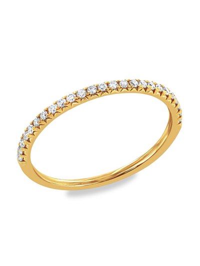 Shop Nephora Women's 14k Yellow Gold & 0.15 Tcw Diamond Half Eternity Ring