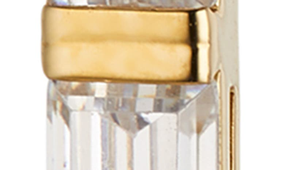 Shop Nadri Chateau Crystal Linear Drop Earrings In Gold