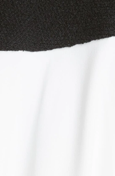 Shop Proenza Schouler Sculpted Mixed Media Long Sleeve Tulip Dress In Black/ White Multi