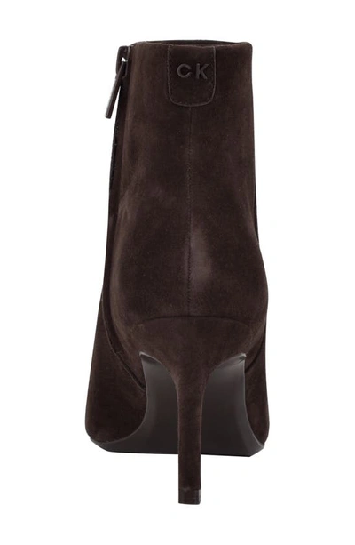 Calvin Klein Women's Senly Stiletto Heel Dress Booties Women's Shoes In  Dark Brown Suede | ModeSens