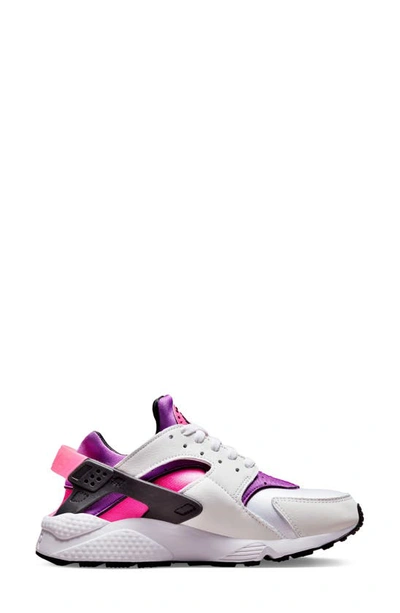 Shop Nike Air Huarache Sneaker In White/ Black/ Pink/ Purple