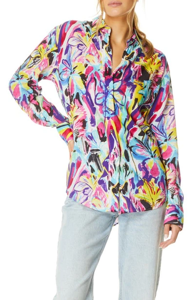Shop Robert Graham Carrie Abstract Floral Shirt In Multi