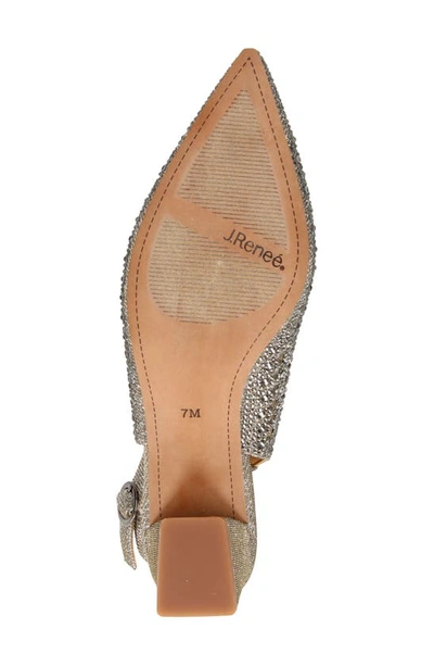 J. Reneé Pranil Pointed Toe Slingback Pump In Pewter