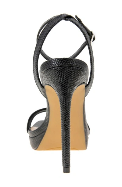 Shop Bcbgeneration Bcbg Caroline Ankle Strap Platform Sandal In Black Lizard