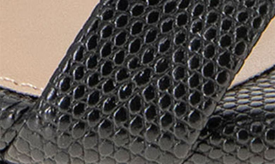 Shop Bcbgeneration Caroline Ankle Strap Platform Sandal In Black Lizard