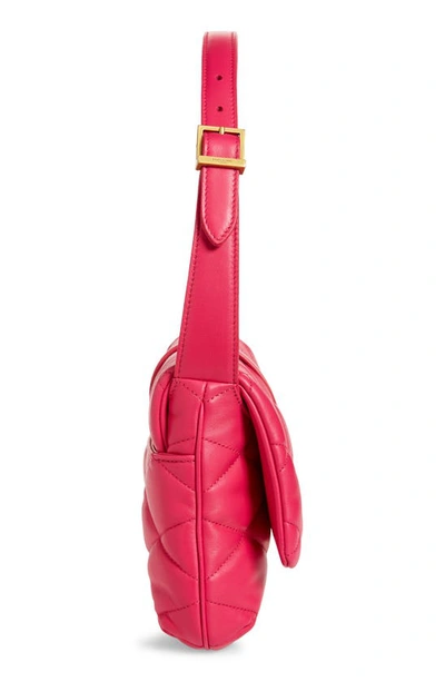 Shop Saint Laurent Le 57 Matelassé Quilted Leather Shoulder Bag In Bubblegum