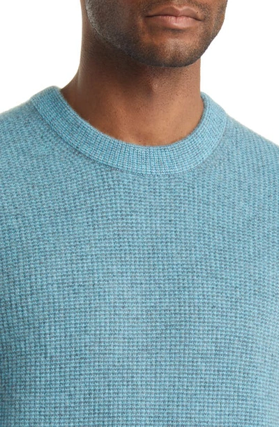 Shop Vince Boiled Cashmere Crewneck Sweater In Fountain Combo
