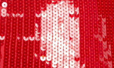 Shop Laquan Smith Sequin Bralette Detail Cutout Minidress In Cherry