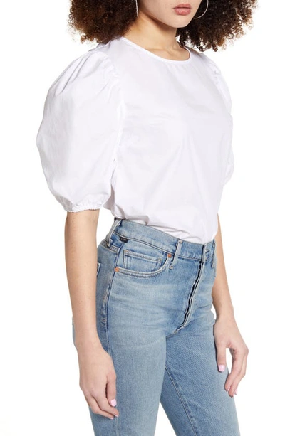 Shop English Factory Puff Sleeve Top In White