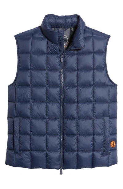 Save The Duck Oswald Quilted Vest In Navy Blue