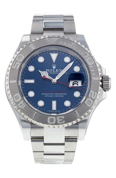 Shop Watchfinder & Co. Rolex  Yacht-master Automatic Bracelet Watch, 40mm In Platinum/ Steel