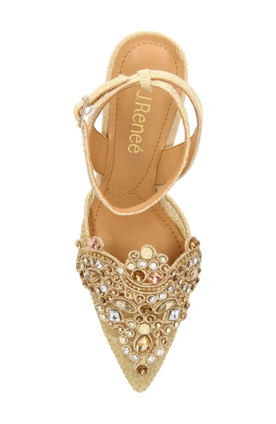 J. Reneé Desdemona Pointed Toe Pump In Gold