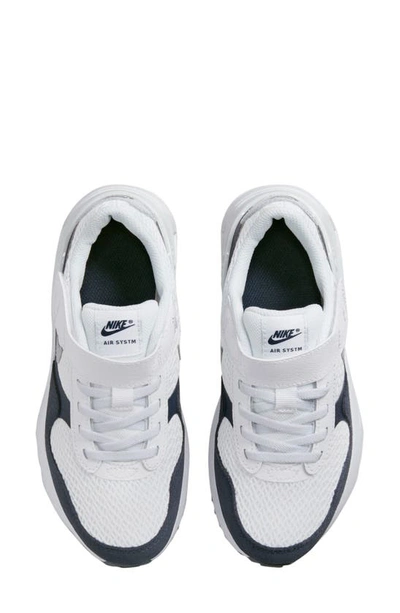 Shop Nike Kids' Air Max Systm Sneaker In White/ Grey/ Obsidian