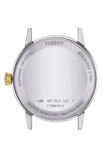 Shop Tissot Classic Dream Bracelet Watch, 42mm In Grey/ Yellow Gold