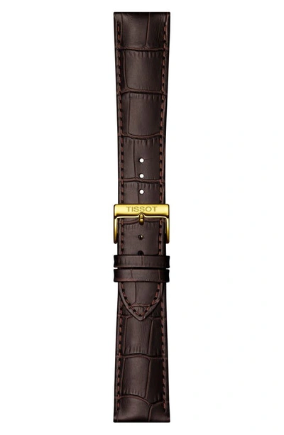 Shop Tissot Lassic Dream Leather Strap Watch, 42mm In Brown