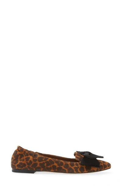 Cordani Vienna Pointed Toe Flat In Leopard Suede