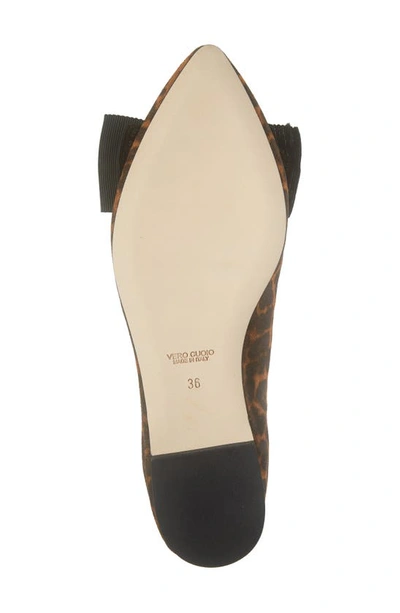 Cordani Vienna Pointed Toe Flat In Leopard Suede