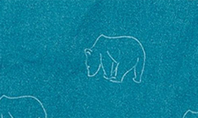 Shop Dotty Dungarees Kids' Polar Bear Print Cotton Overalls In Blue