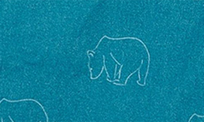 Dotty Dungarees Kids' Polar Bear Print Cotton Overalls In Blue