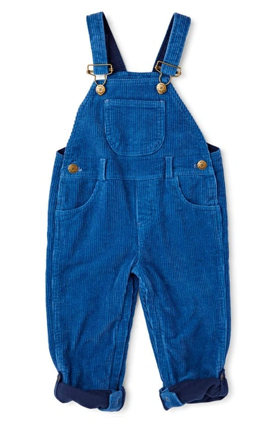 Shop Dotty Dungarees Kids' Cotton Wide Wale Corduroy Overalls In Blue