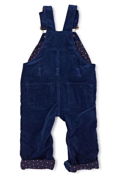 Shop Dotty Dungarees Kids' Cotton Corduroy Overalls In Navy