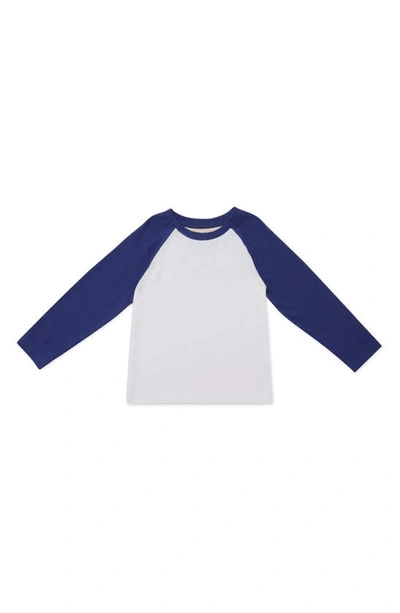 Shop Dotty Dungarees Kids' Long Sleeve Cotton Baseball Tee In Navy