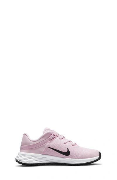 Shop Nike Kids' Revolution 6 Flyease Running Shoe In Pink Foam/ Black