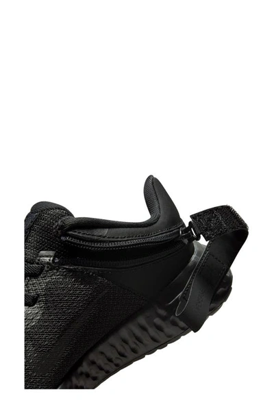 Shop Nike Revolution 6 Flyease Running Shoe In Black/ Black/ Dark Grey