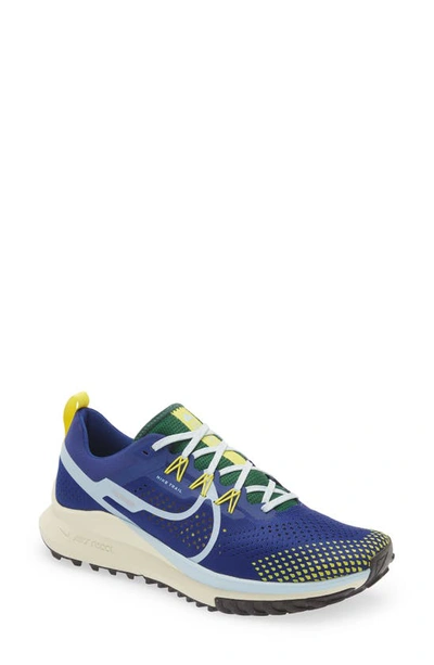 Shop Nike React Pegasus Trail 4 Running Shoe In Royal Blue/ Celestine Blue