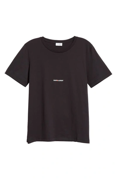 Shop Saint Laurent Gauche Logo T-shirt In Black