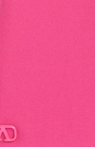 Shop Valentino Vlogo Signature Pink Opera Gloves In Uwt Pink