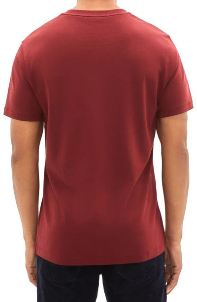 Shop Robert Barakett Georgia Pima Cotton T-shirt In Warm Crimson