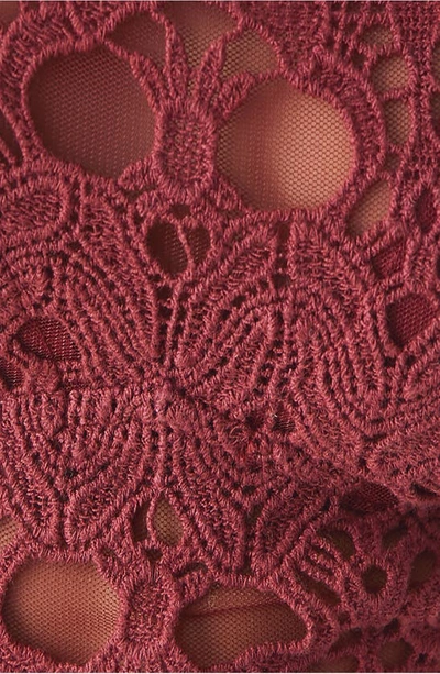 Shop Free People Athena Scallop Crochet Bralette In Wild Garnet