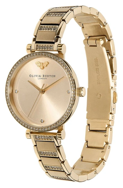 Shop Olivia Burton Belgrave Crystal Bracelet Watch, 32mm In Nude