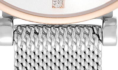 Shop Olivia Burton Belgrave Crystal Mesh Strap Watch, 32mm In Silver