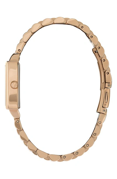 Olivia Burton Women's Quartz Carnation Gold-tone Stainless Steel Bracelet Watch 25.5mm X 20.5mm In White