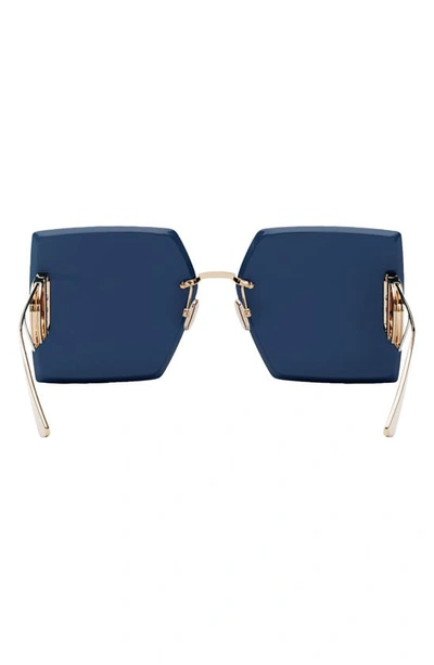 Shop Dior 30montaigne S7u 64mm Oversize Square Sunglasses In Gold Dh/ Blue