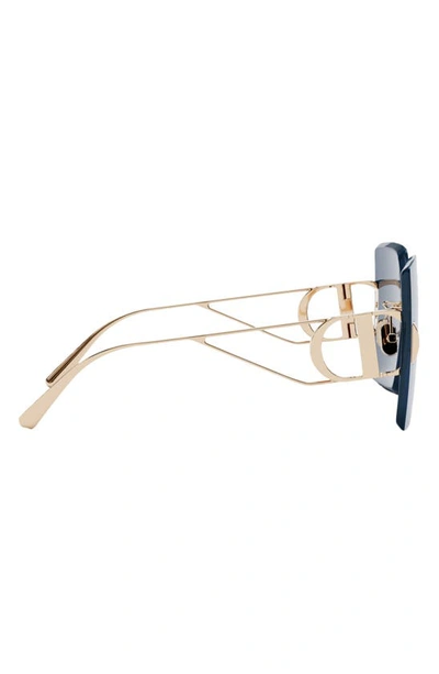 Shop Dior 30montaigne S7u 64mm Oversize Square Sunglasses In Gold Dh/ Blue