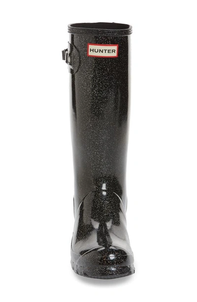 Shop Hunter Starcloud Glitter Rain Boot In Black Multi
