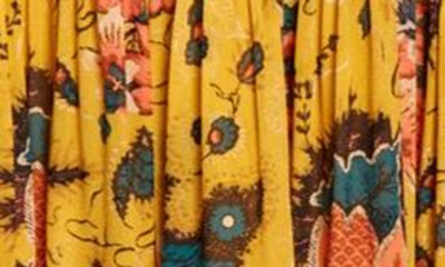 Shop Ulla Johnson Maya Floral Halter Neck Silk Midi Dress In Waterlily