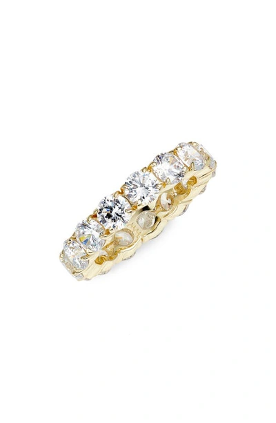 Shop Melinda Maria The Grand Heiress Eternity Ring In Gold White Diamondettes