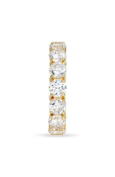 Shop Melinda Maria The Grand Heiress Eternity Ring In Gold White Diamondettes