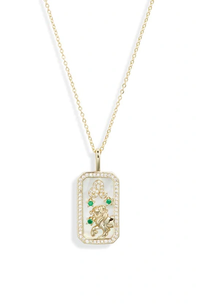 Shop Melinda Maria Zodiac Pendant Necklace In Goldeo