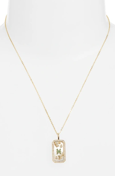 Melinda Maria Zodiac Pendant Necklace In Goldisces
