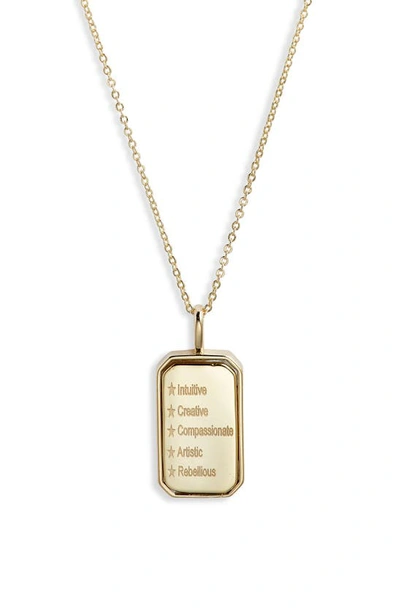 Shop Melinda Maria Zodiac Pendant Necklace In Goldisces